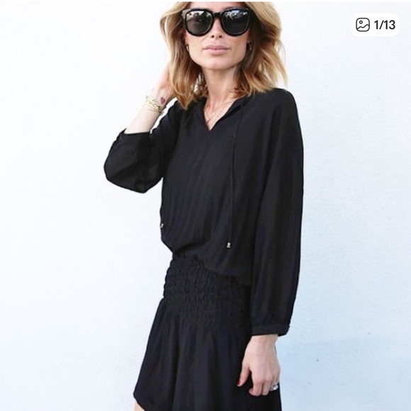 Anine Bing Black Long Sleeve Dress - Picture 1 of 11